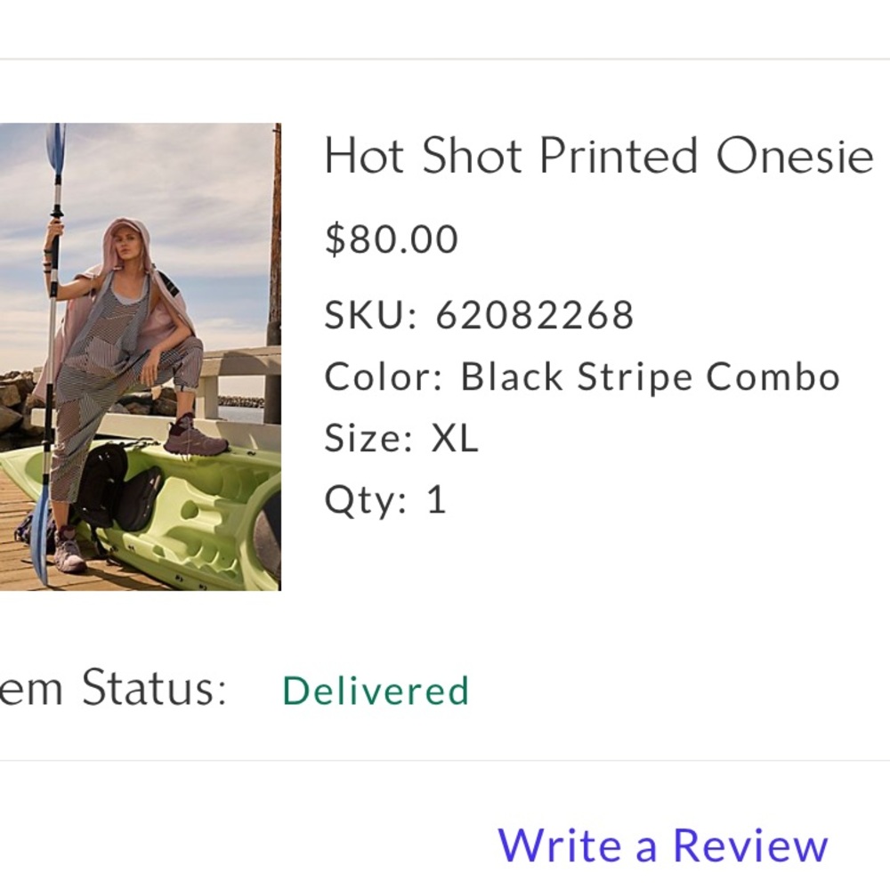 FREE PEOPLE Hot Shot Printed Onesie, XL, Black Stripe Combo